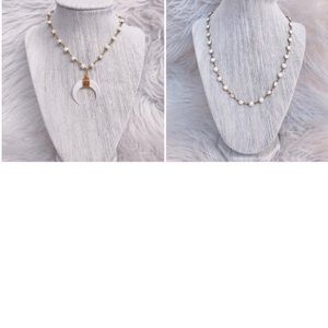 Set of 2 raw & rebellious necklaces